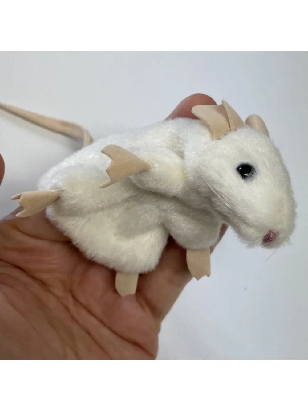 Folkmanis Mini White Mouse Finger Puppet